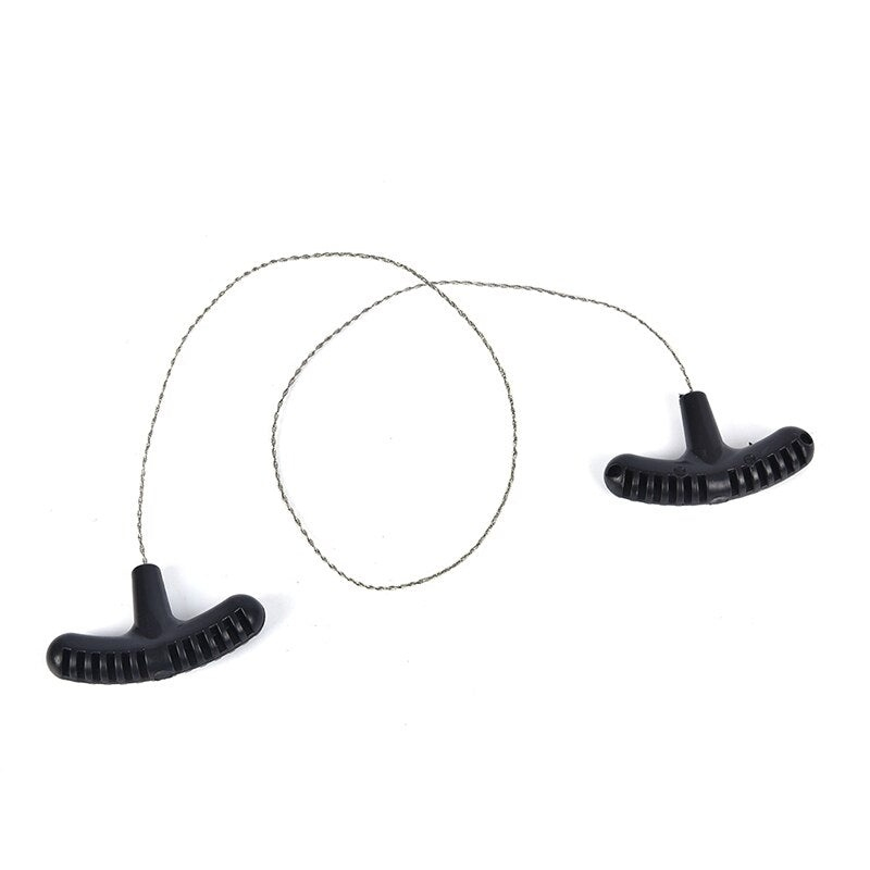 Fierastrau portabil din sarma pentru camping si supravietuire, cablu otel 60 cm, manere ergonomice plastic [9]