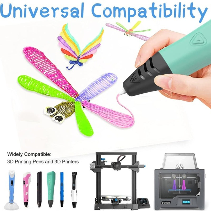 Filament 3D pentru creion 3D, multicolor maro, PLA 1.75 mm, 100 m, 20 culori, 5 m fiecare, imprimare rapida, fara miros, fara blocaj [11]