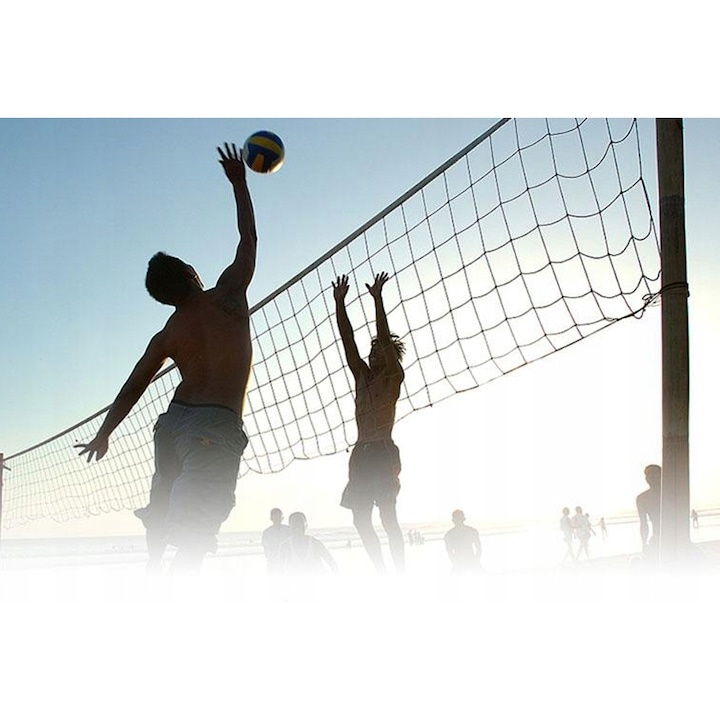 Fileu plasa pentru volei, badminton si tenis, portabil, geanta cu fermoar si maner pentru transport [2]