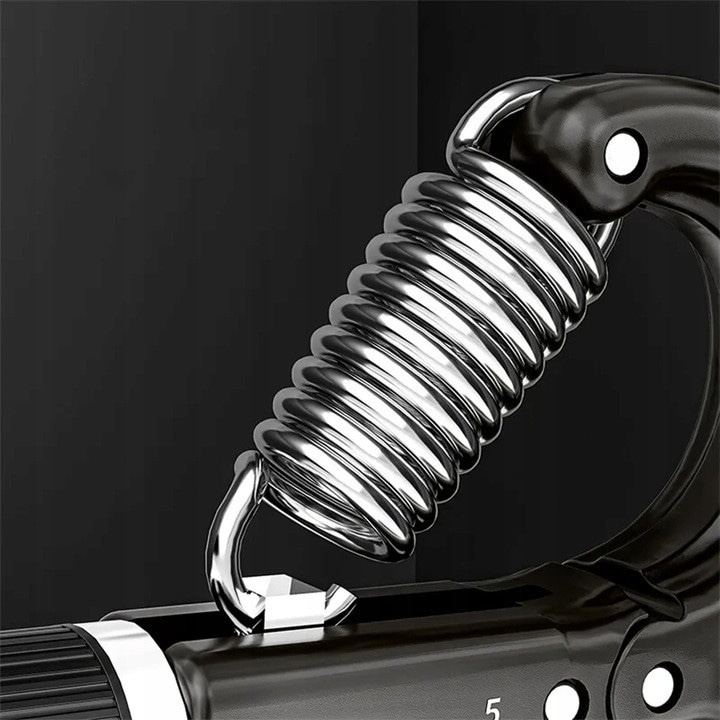 Flexor antebrat reglabil 5-60 kg, contor repetari, maner ergonomic antiderapant, otel, 16 x 9 x 2 cm, negru [9]