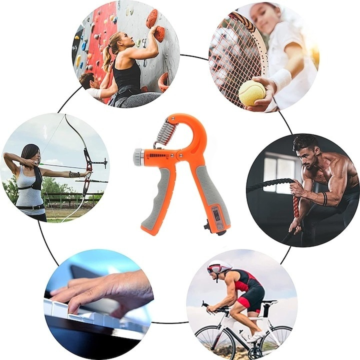 Flexor reglabil 10-60 kg,contor electronic, pentru antrenamentul incheieturilor si antebratului - Portocaliu [4]