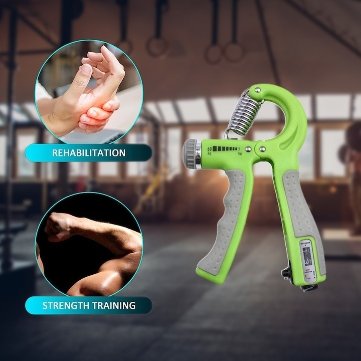 Flexor reglabil 10-60 kg,contor electronic, pentru antrenamentul incheieturilor si antebratului - Verde [3]