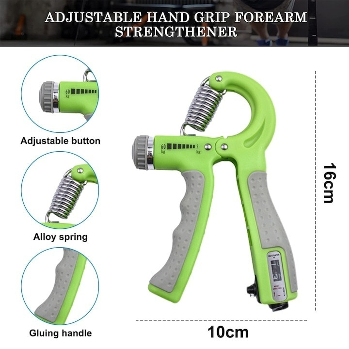 Flexor reglabil 10-60 kg,contor electronic, pentru antrenamentul incheieturilor si antebratului - Verde [2]