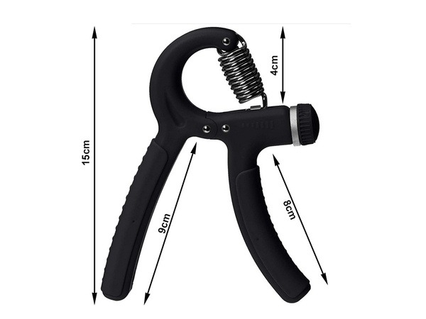 Flexor, Rezistenta reglabila 5-60kg, Manere cauciuc, Anti-alunecare, Inox/Otel, Negru [6]