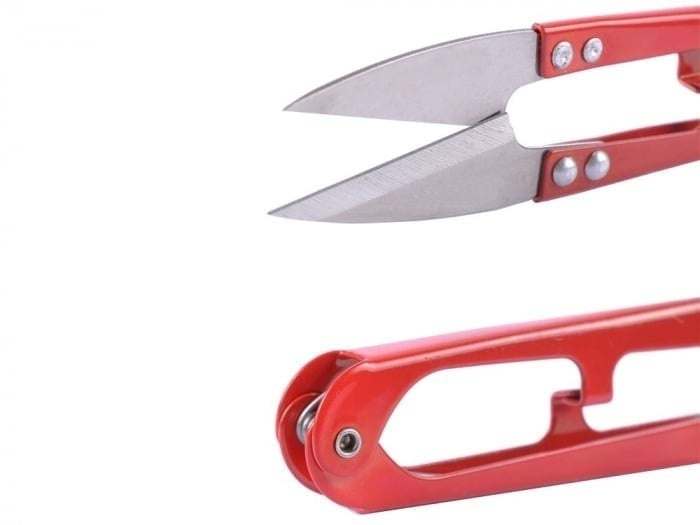 Foarfeca de finisat din otel, 12 cm, rosie – mini taietor multifunctional pentru croitorie, ata si lucrari de precizie [4]