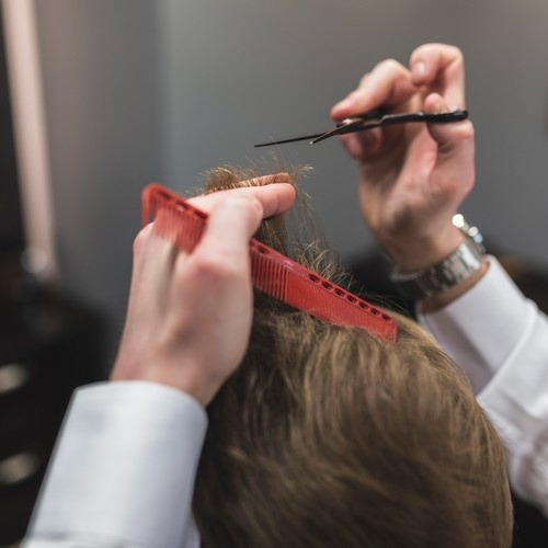 Foarfeca de tuns, otel inoxidabil, lungime 17 cm, maner ergonomic, negru [2]