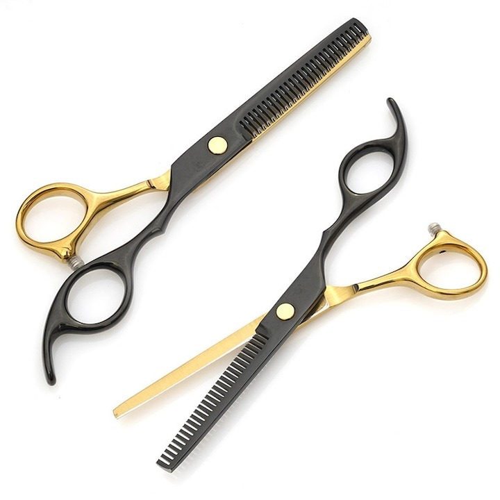 Foarfeca pentru filat, din inox, lungime 17 cm, negru/auriu [2]