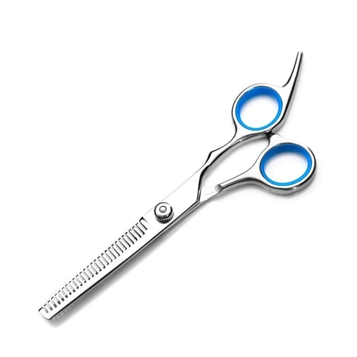 Foarfeca pentru filat par, otel inoxidabil, 15 cm, argintiu/albastru [6]