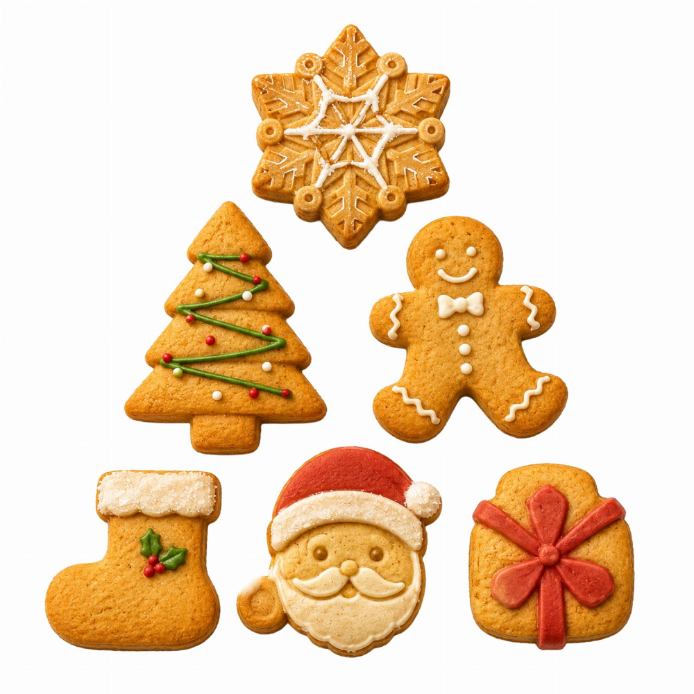 Forma Silicon Craciun Rosie, 27 x 17 x 3,5 cm, Matrita cu 6 Modele Festive [11]