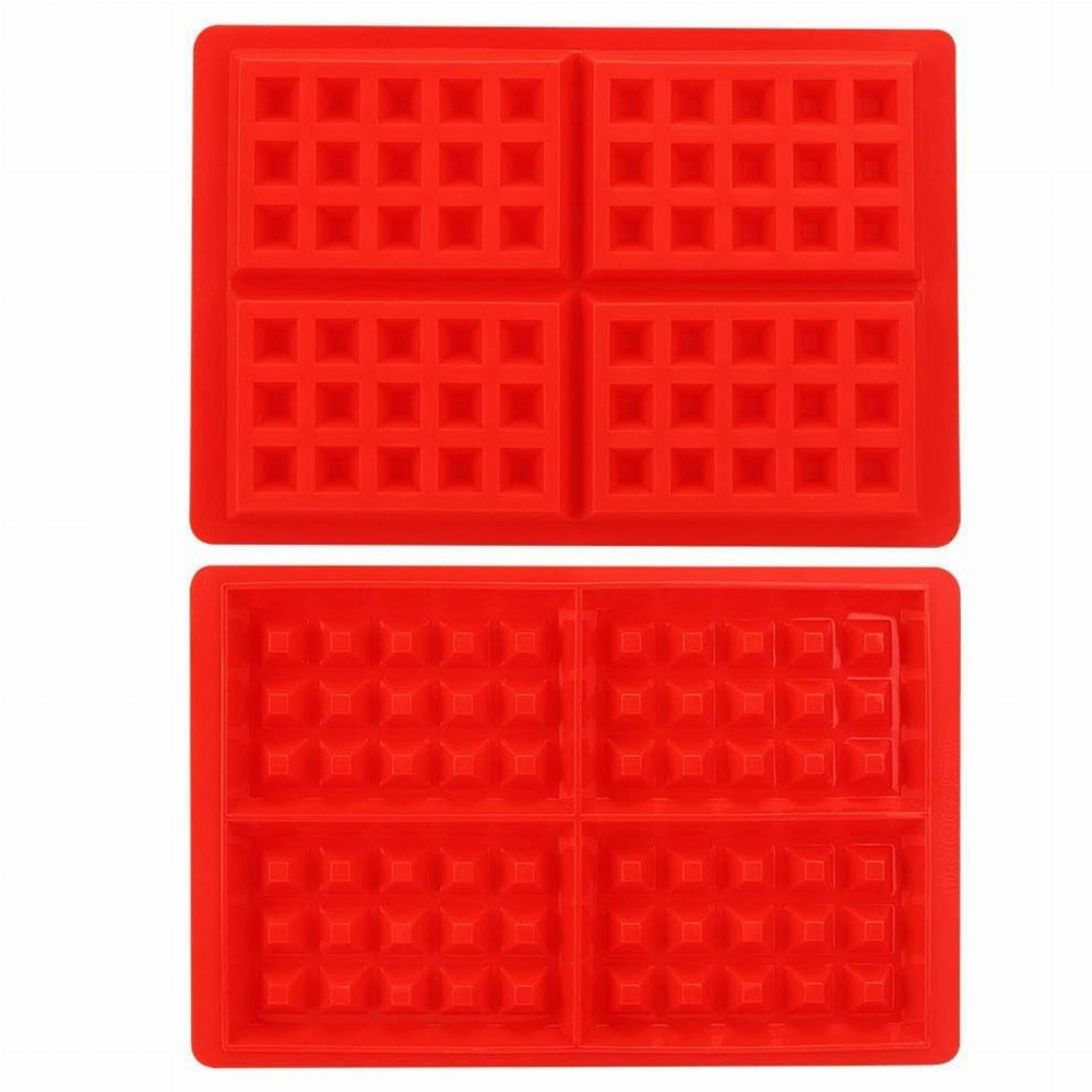 Forma Silicon Waffle Rosie, 27,7 x 18,4 cm, pentru 4 Gofre Dreptunghiulare [8]