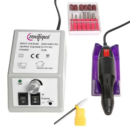 Freza unghii electrica,profesionala,20.000 RPM, 7 capete de slefuire incluse [3]