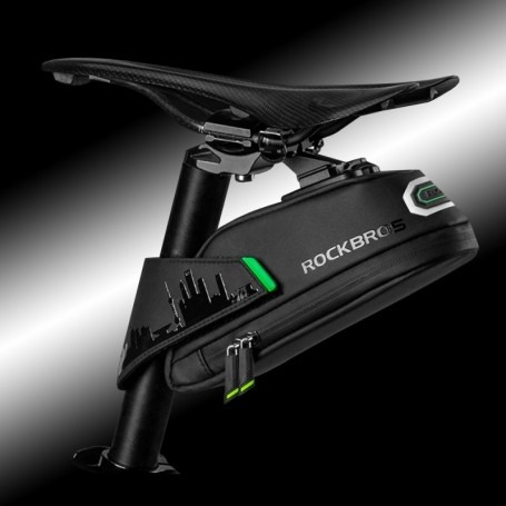 Geanta pentru bicicleta, 1l, prindere sub sa, 18 x 7.5 x 7 cm, negru [3]