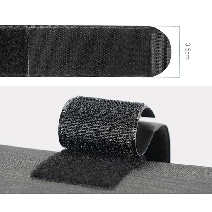 Geanta pentru bicicleta, fixare velcro, impermeabila, 8l, 40 x 23 x 6 cm, negru [3]