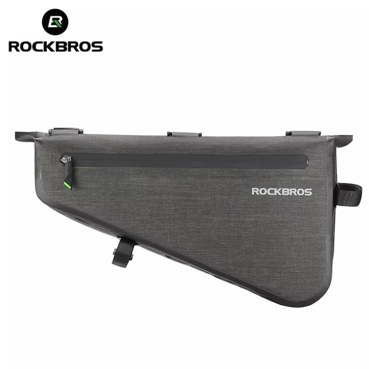 Geanta pentru bicicleta, fixare velcro, impermeabila, 8l, 40 x 23 x 6 cm, negru [7]