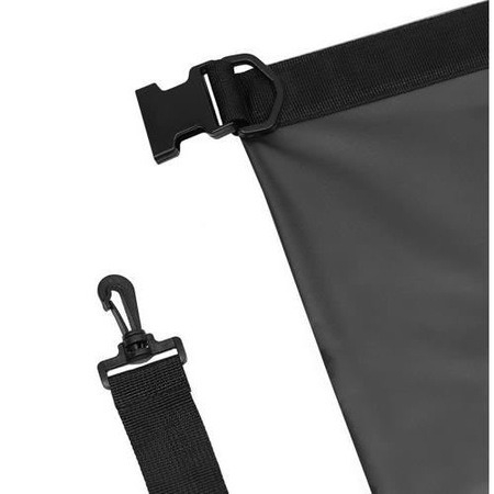 Geanta/rucsac camping, impermeabila, curea umar, PVC, negru, 20 L, 37x55.5 cm [4]