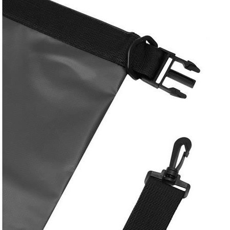 Geanta/rucsac camping, impermeabila, curea umar, PVC, negru, 20 L, 37x55.5 cm [5]