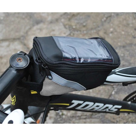 Geanta de telefon pentru bicicleta,forma dreptunghiulara,19x9,5x9 cm - Negru [9]