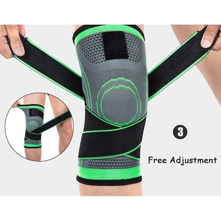 Genunchiera elastica ajustabila cu bretele elastice, bandaj pentru genunchi [4]
