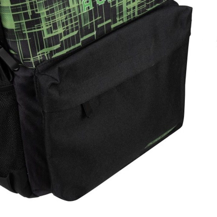 Ghiozdan rucsac scolar Kruzzel 22L, negru, cu rucsac si sac pentru incaltaminte, dimensiuni 44x28x20cm [5]