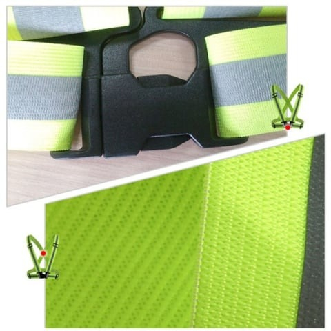 Ham cu banda reflectorizanta universal, reglabil, material elastic - Portocaliu [5]