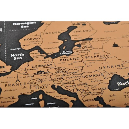 Harta razuibila a lumii,cu drapele si accesorii incluse, pentru copii si pasionati de calatorii,82x59 cm - Multicolor [5]