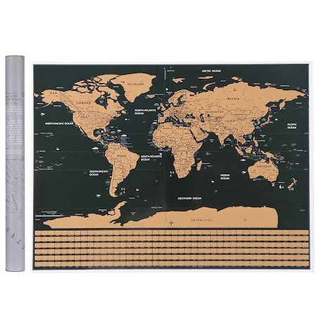 Harta razuibila a lumii,cu drapele si accesorii incluse, pentru copii si pasionati de calatorii,82x59 cm - Multicolor [2]
