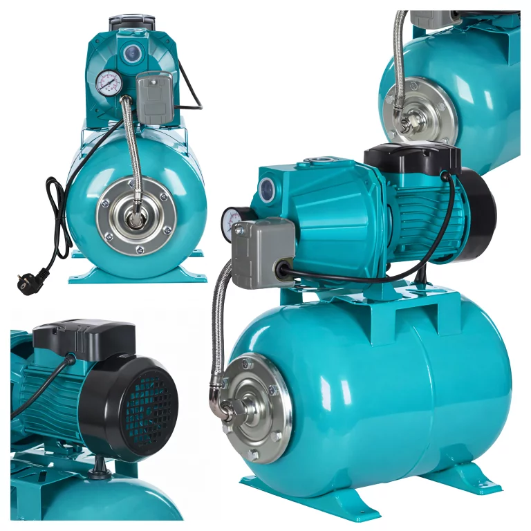 Hidrofor turcoaz 24 L, pompa de apa 750 W 1 CP, debit 50 L/min [11]