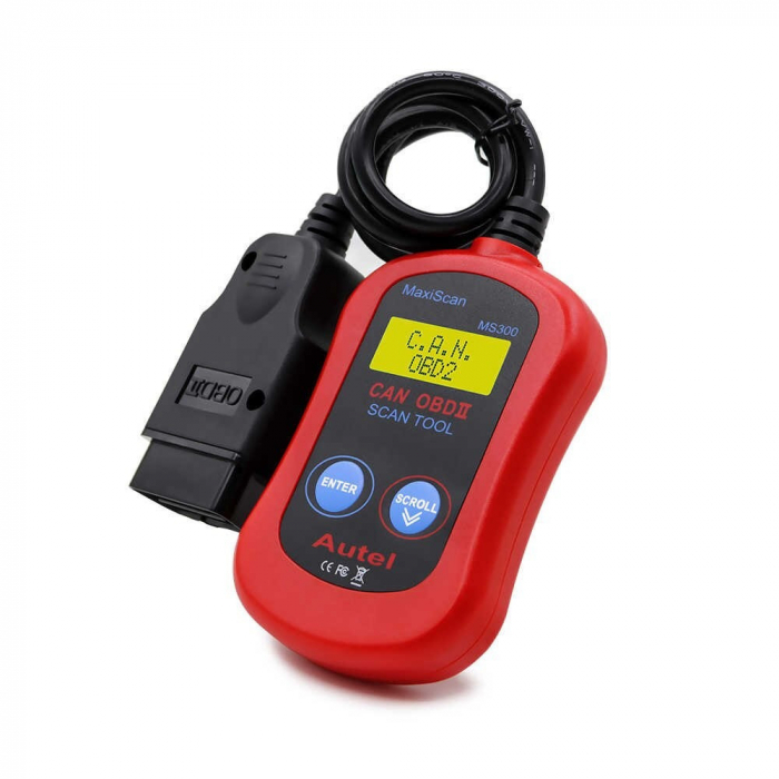 Interfata diagnoza auto profesionala, OBD2 MaxiScan 300 - Rosu/Negru [4]