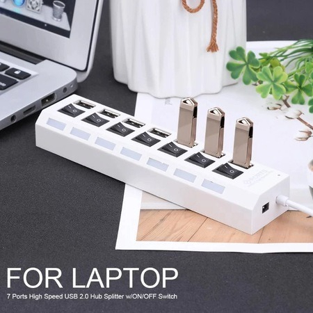 Hub 7x port USB, transmisie rapida 2.0 - Negru [5]