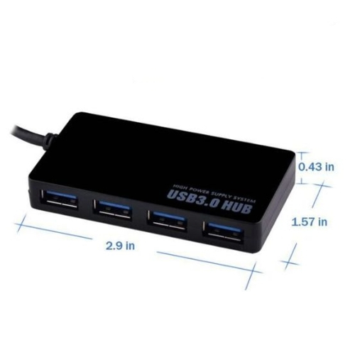 Hub USB 3.0 cu 4 porturi USB-A si conector USB-C, Viteza de transfer 5Gbps [4]