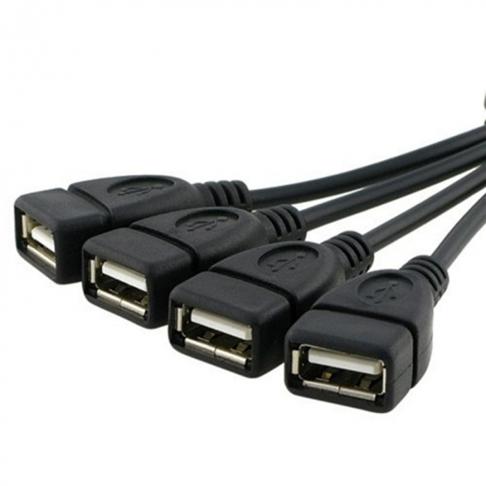 Hub port USB 4in1 cu 4 iesiri USB type A - Negru [2]