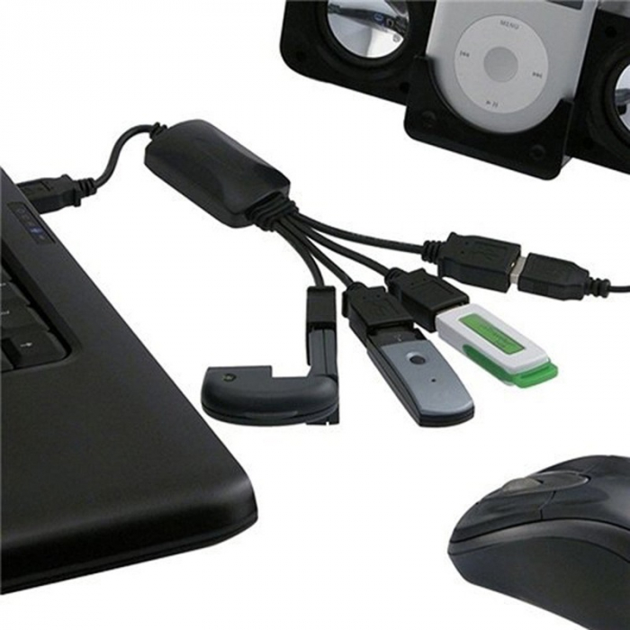 Hub port USB 4in1 cu 4 iesiri USB type A - Negru [3]
