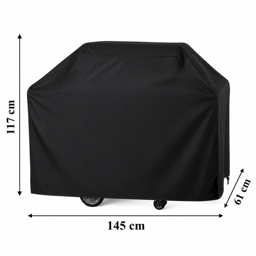 Husa protectie gratar neagra 145 x 61 x 117 cm, prelata impermeabila [2]