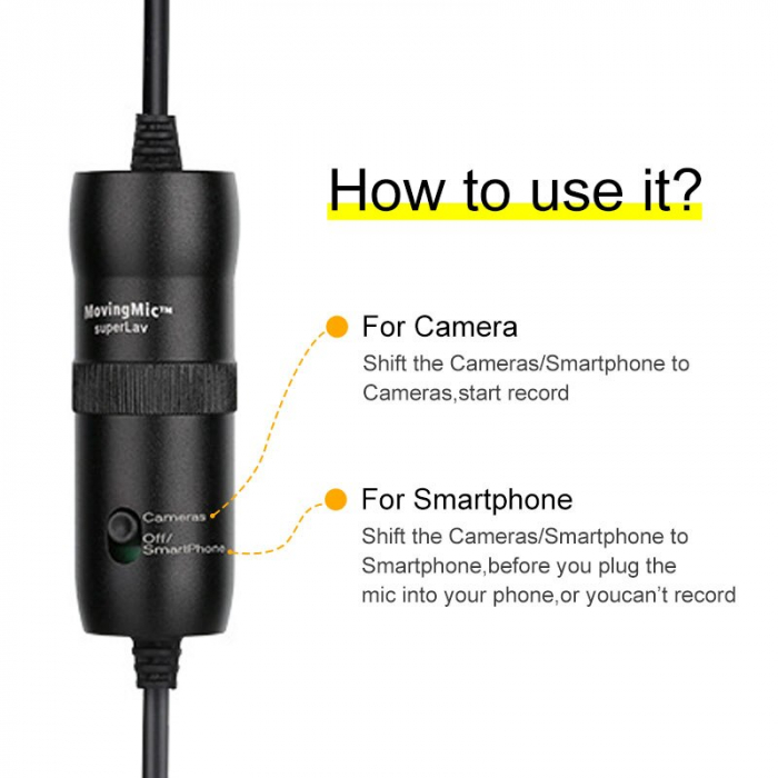 Microfonul lavalier cu stabilitate de înaltă calitate,conectivitate la smartphone [6]