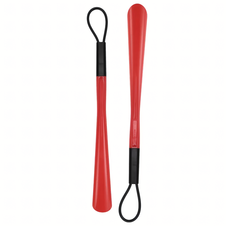 Incaltator rosu 48 x 5 cm, lung din plastic, cu maner pentru agatare, accesoriu practic pentru incaltaminte [10]