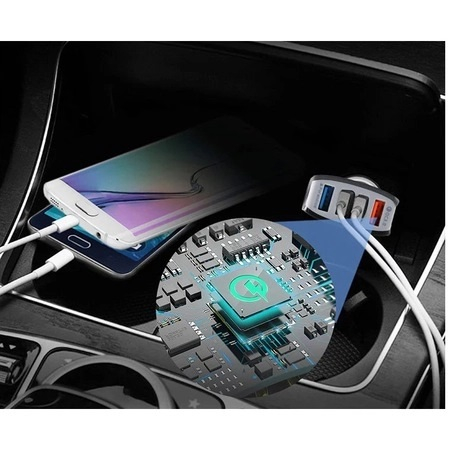 Incarcator Auto 12V, 4x USB 3.0 cu incacare rapida - Negru [4]