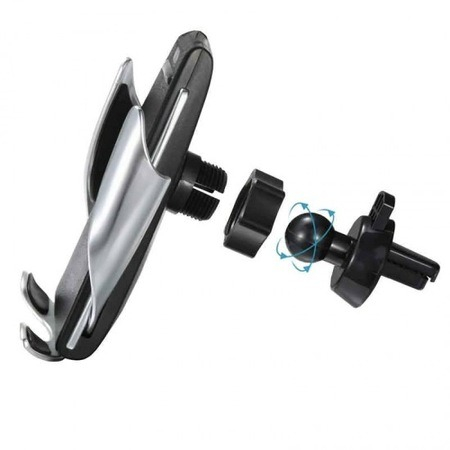 Suport auto telefon fixare pe grila de ventilatie,incarcare wireless - Negru/Argintiu [5]