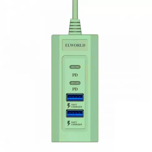 Incarcator priza cu 2x port USB si 2x port Type C,cablu alimentare 1 m - Alb [3]