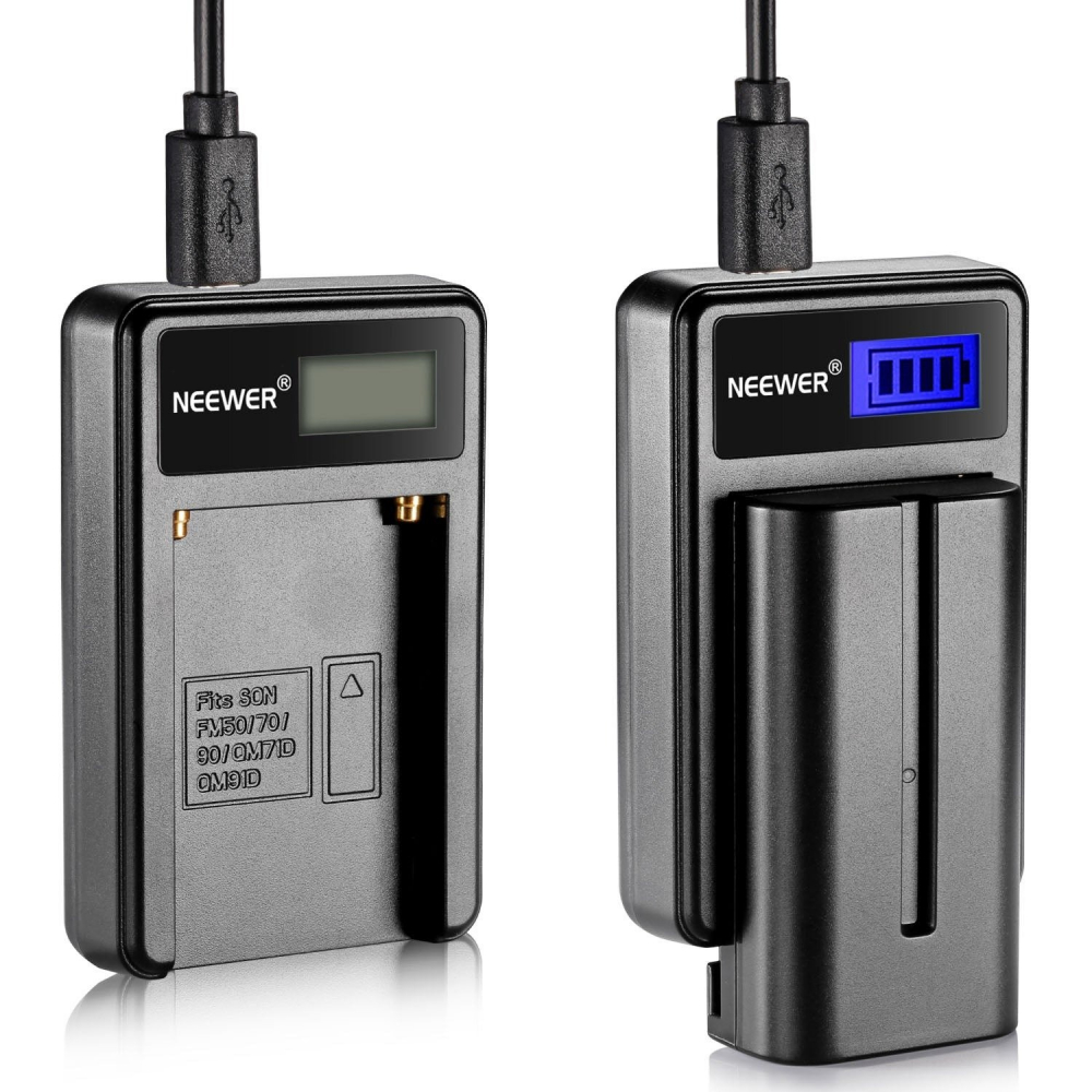 Incarcator Neewer pentru acumulator Sony NP-F970 F550/F750/F960 si alte baterii compatibile, afisaj digital [3]