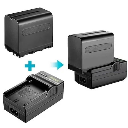 Incarcator Neewer pentru acumulator Sony NP-F970 F550/F750/F960 si alte baterii compatibile, incarcator auto inclus [6]