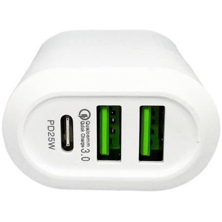 Incarcator priza 25W,incarcare rapida, 2x USB, 1x USB C - Alb [2]