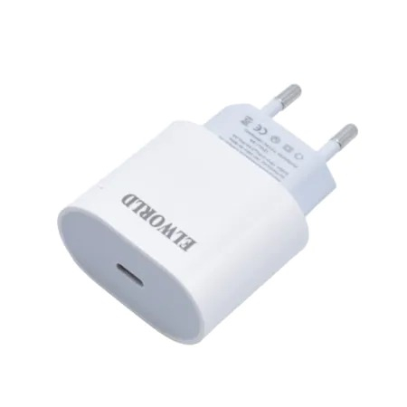 Incarcator priza 18W, incarcare rapida,1x USB-C - Alb
