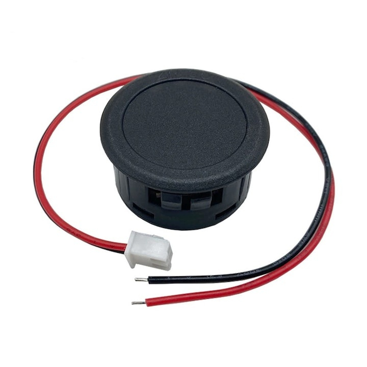 Indicator digital tensiune DC 4-100V pentru panou, afisaj LED rosu, voltmetru rotund cu montaj incastrat, doua fire, diametru 33.8 mm [4]