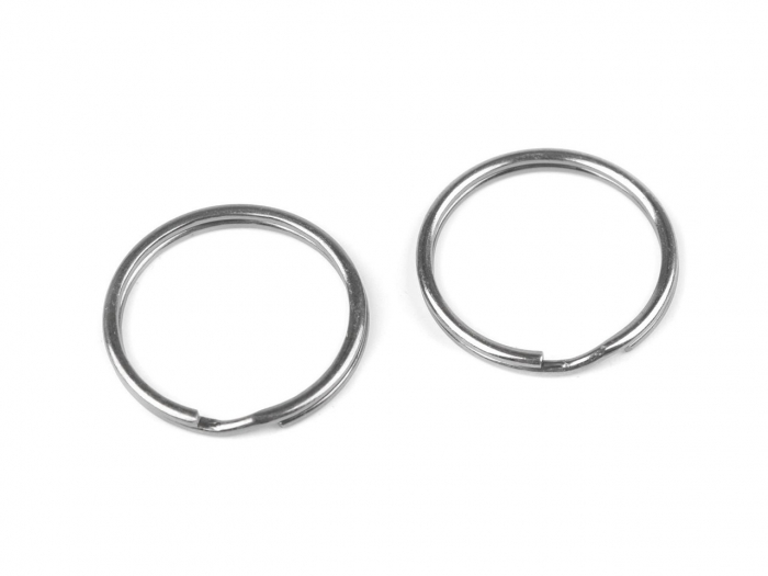 Inel metalic universal pentru chei, fara lant, diametru exterior 24 mm - Argintiu [2]