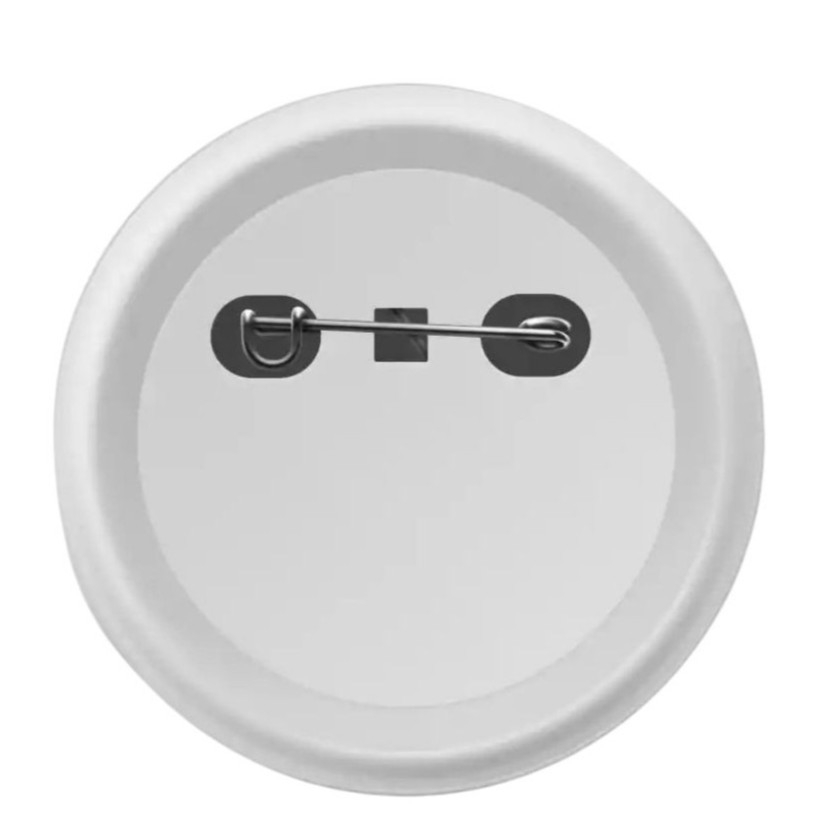 Insigna rotunda Love, inimioare roz in forma de inima, 58 mm, prindere cu ac metalic [2]