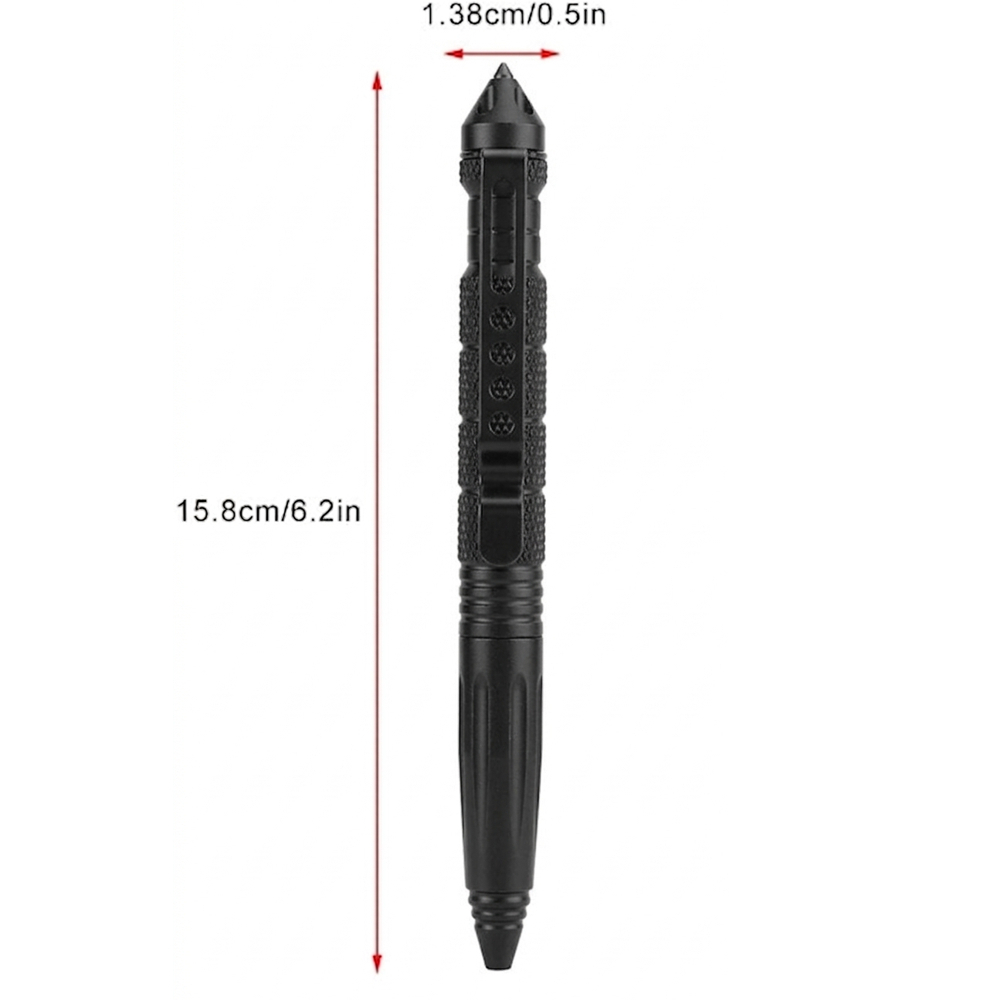 Instrument multifunctional tip pix metalic pentru urgente, spargator geam auto, rezistent, 15.8 x 1.38 cm, negru [2]