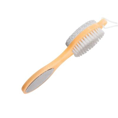 Instrument pedichiura 4-in-1, pentru ingrijirea talpilor, cu perie, piatra ponce, pila metalica si suprafata de netezire, exfoliere si indepartare piele uscata [2]