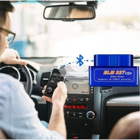 Interfata OBD II diagnoza auto pe telefon, conexiune bluetooth ELM327 - Albastru [4]