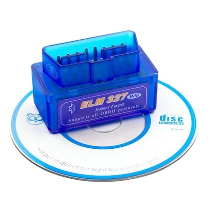 Interfata OBD II diagnoza auto pe telefon, conexiune bluetooth ELM327, CD inclus - Albastru