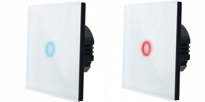 Intrerupator tactil din sticla, LED, sarcina maxima 300W - Alb [2]